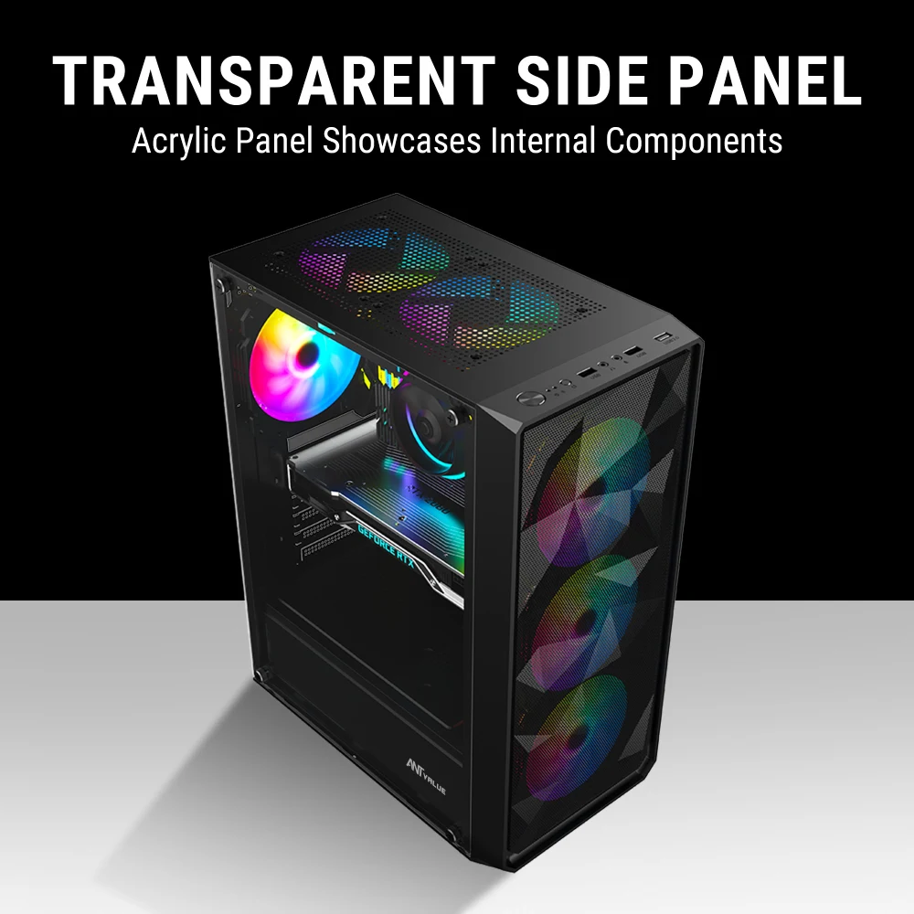Ant Esports Mid Tower Gaming Cabinet (ATX/M-ATX/ITX) VM41 view 5